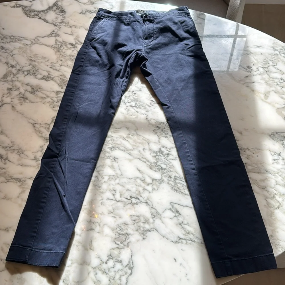 EUC J crew 484 Slim-fit tech oxford pant navy blue 28x32